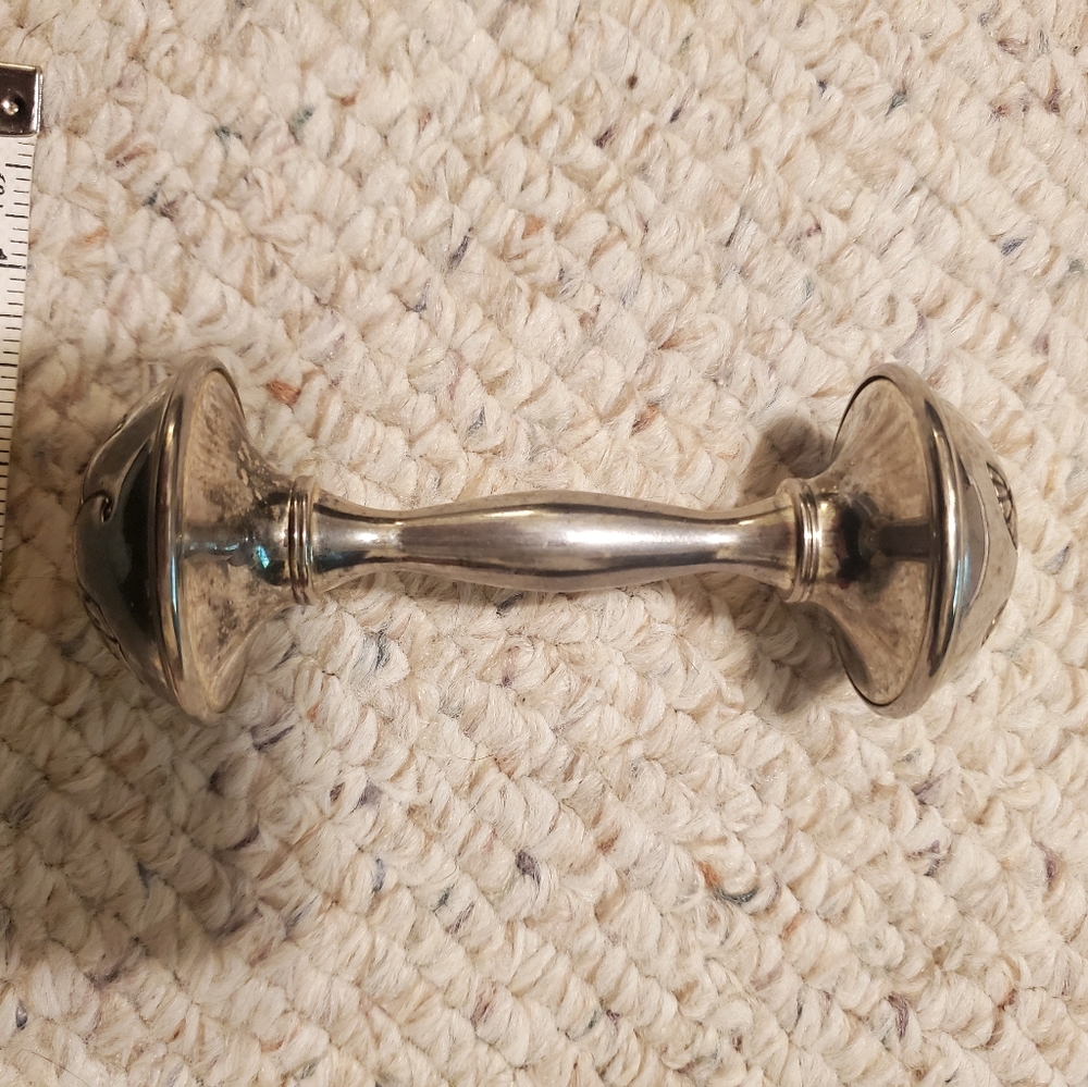 Vtg Metal Baby Rattle Keepsake - Picture 2 of 8
